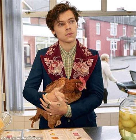 WATCH Harry Styles Takes A Chicken For Fish In Gucci Ad